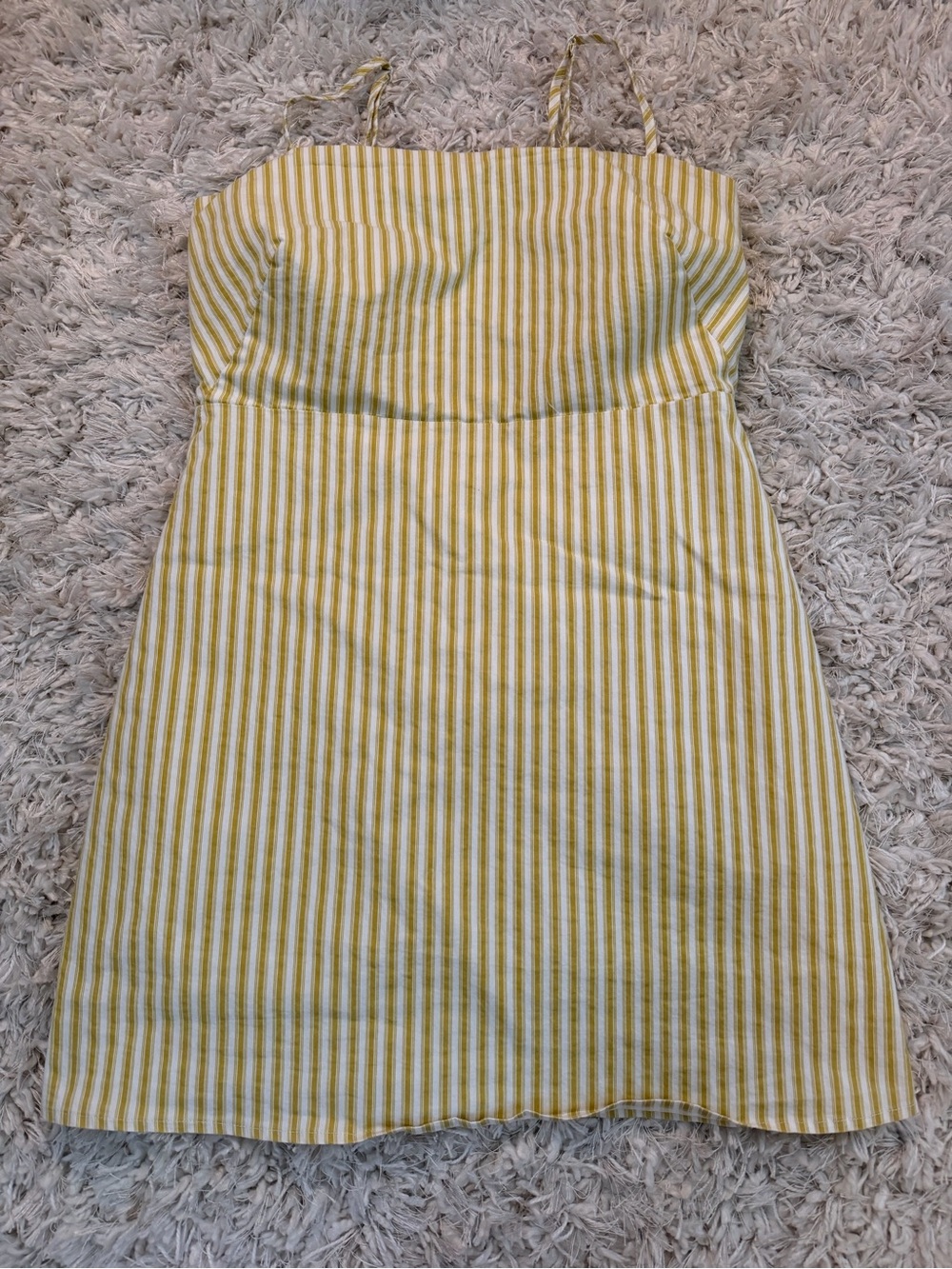 Altar'd State Yellow and White Striped Maxi Dress